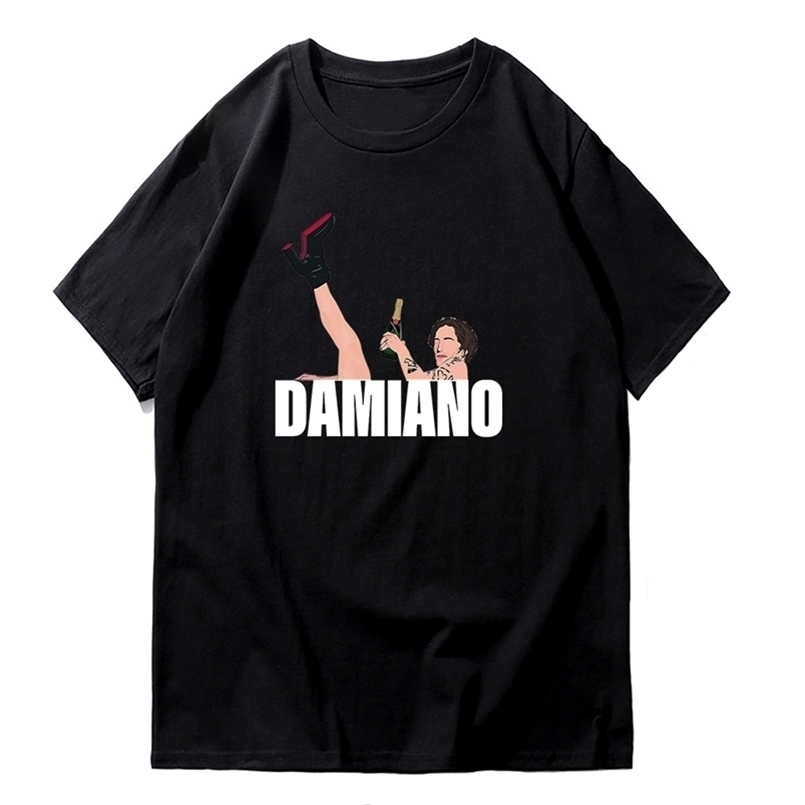 

Maneskin T Shirt Summer Fashion Men Casual Kawaii Black Cotton T- Male Harajuku Tops Tee Damiano David Tshirts 210716, 11074-2