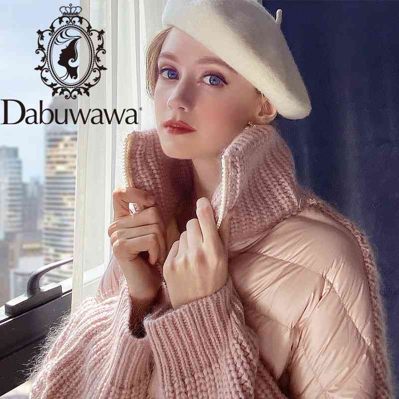 

Dabuwawa Casual Office Lady Women Down Parkas Winter Coat Fashion Brand Long Warm Coat Womens Jacket Coat Female DT1DDW010 210520, Pink