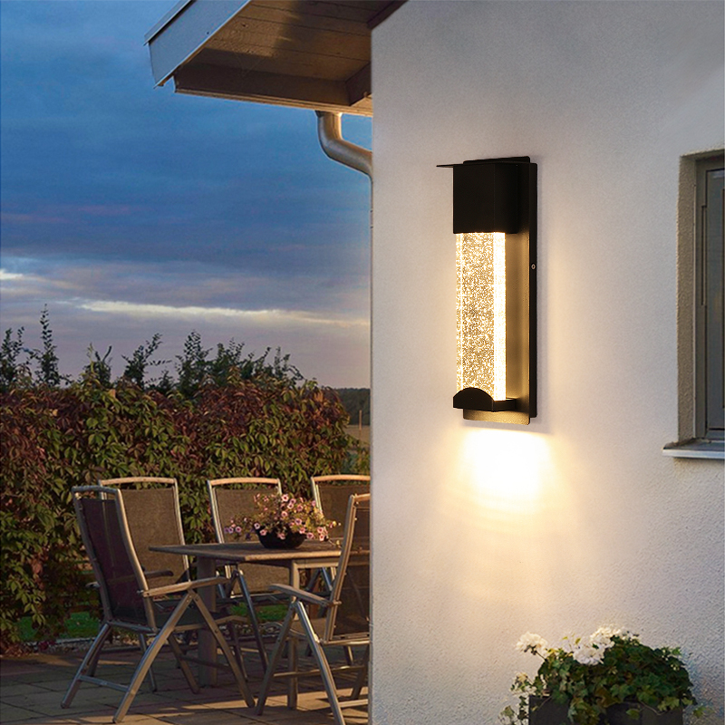 

Waterproof Outdoor Wall Lamps Modern Bedroom Minimalist led Wall Light Balcony Corridor Aisle Lights Villa Garden Porch Decoration Lamp Crystal Outside Lighting