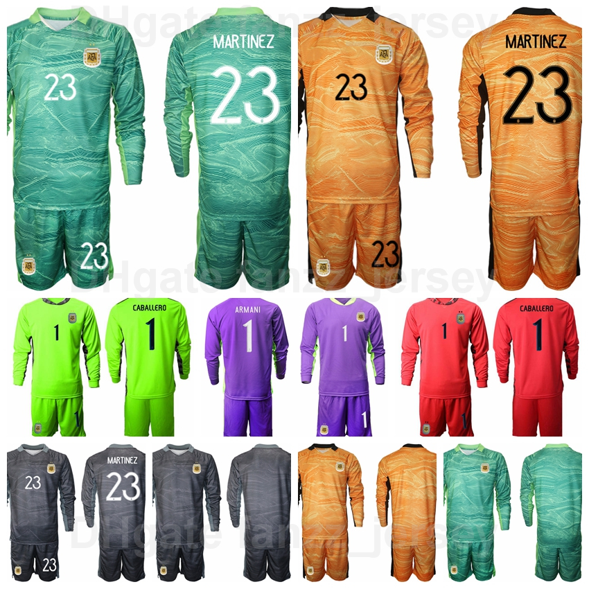 

Goalkeeper Argentina GK Soccer 23 Agustin Marchesin Long Sleeve Jersey Set Goalie 1 Juan Musso 1 Sergio Romero For Sport Fans Football Shirt Kits National Team, Red