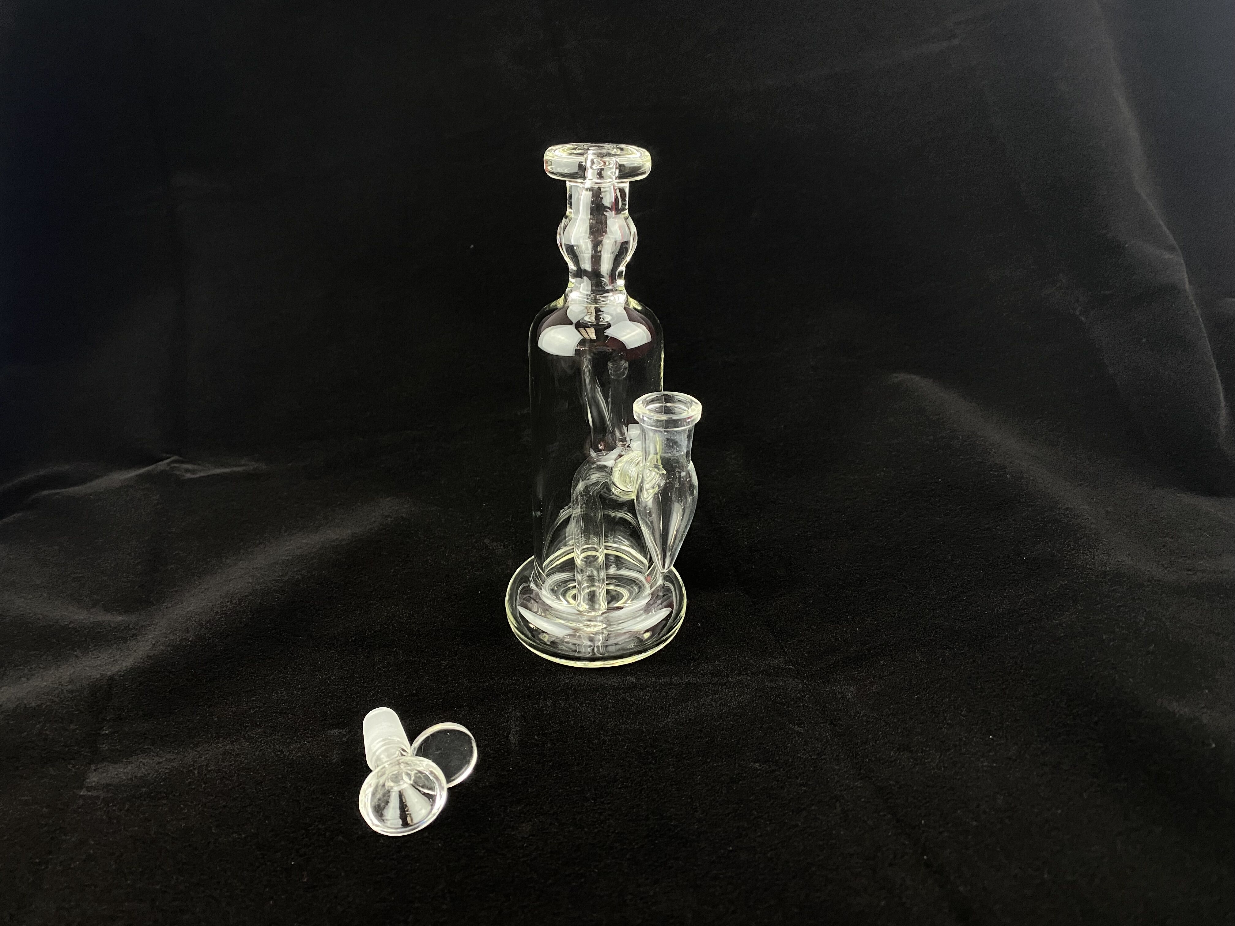 

clear recycler bottle Glass hookah oil rig smoking pipe, 14mm joint factory outlet welcome to order