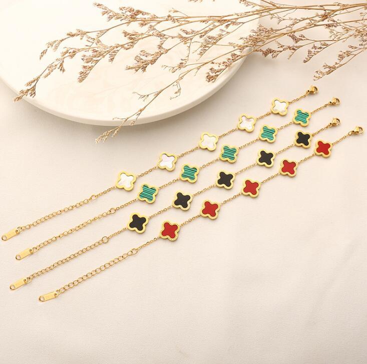 

Fashion Digner Clover Bracelet Gold Lucky Love Bracelets Expend Glory Rich Fashions Dign Women Wedding Party Hand Chain 4 Colors