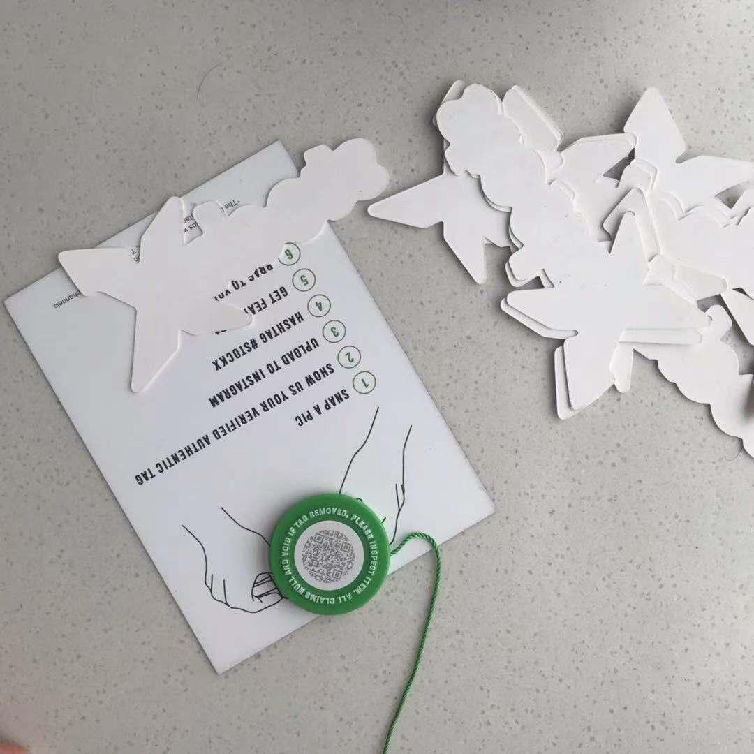 

OW Zip Tie Plastic Black font QR OG Tag Shoe QR+Sticker+Card OFF Shoes Verified Authentic Shoelace