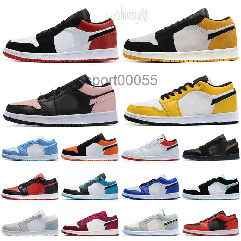 

1 1s low men women Outdoor shoes jump man high quality unc red black pink green fashion comfortable sports trainers sneakers, Color 1