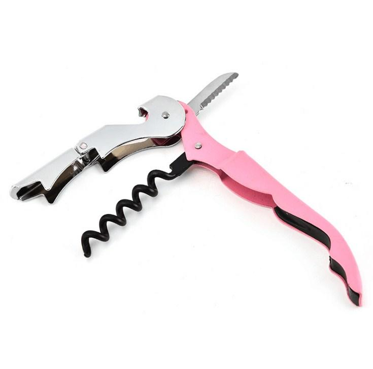 

2021 Stainless Steel Cork Screw Corkscrew MultiFunction Wine Bottle Cap Opener Double Hinge Waiters Corkscrew Wine Opener