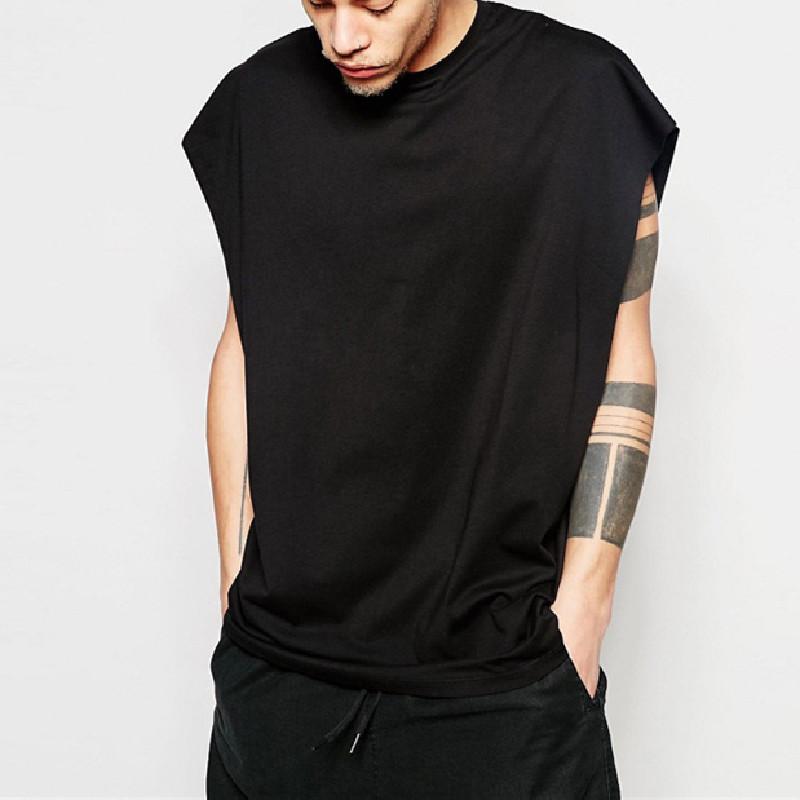 

Men' T-Shirts Solid Color Wild Loose T-Shirt Men Casual Round Neck Drop-Shoulder Sleeve Soft Fitness Gym Breathable Pullover Summer Tops, Black