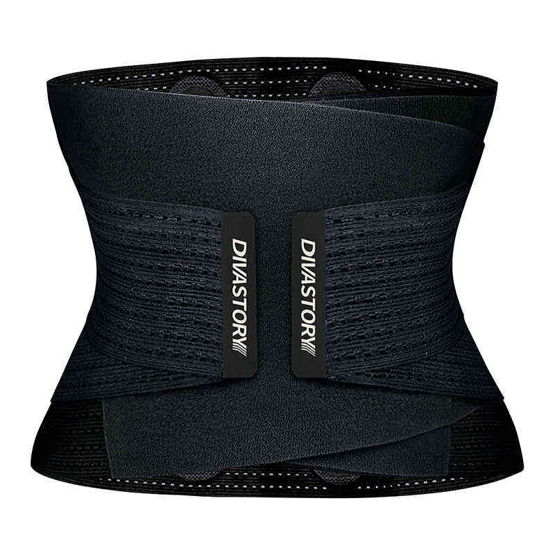 

Burvogue Neoprene Sweat Waist Trainer Fitness Belt Thermo Body Shaper Trimmer Corset Waist Cincher Wrap Workout Slim Shapewear 211029, Grey