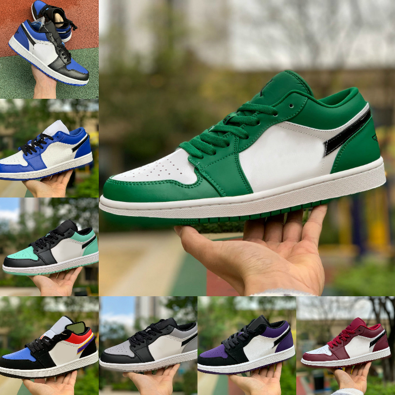 

2021 Low 1 1s University Blue Men Basketball Shoes Black Court Purple White UNC Bred Hyper Royal Laser Orange Women Sneakers Mens Trainers
