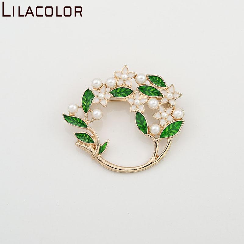 

Pins, Brooches Gardenia Open Drop Glaze Pearl Green Leaf Branch Autumn Winter Sweater Cardigan Coat Windbreaker Fashion Versatile Brooch, Gray