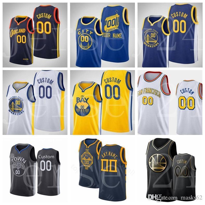 

Basketball Jersey's Golden's State's Warriors's Stephen Curry James Wiseman Kelly Oubre Jr. Andrew Wiggins Draymond Green Klay T