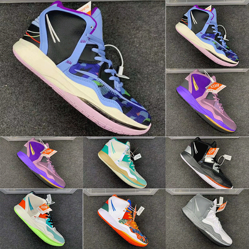 

High Quality mens Basketball Shoes Green Glow Light Grey Blue Luxury Sneakers Trainers size 40-46