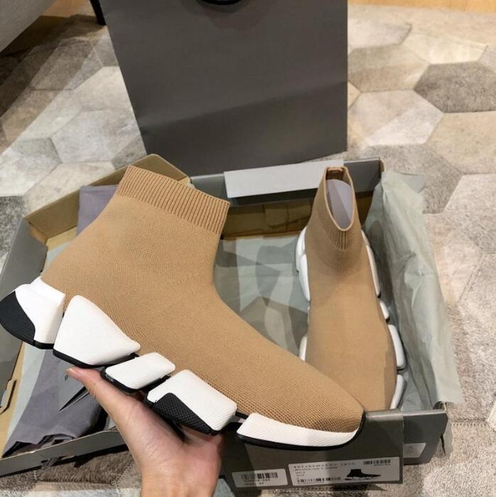 

Top Men Women Designers sock Shoes Fashion Womens Pairs Speed 2.0 Sneakers TripleS Black Outdoor Platform Socks Casual Sneaker with box, Color 18