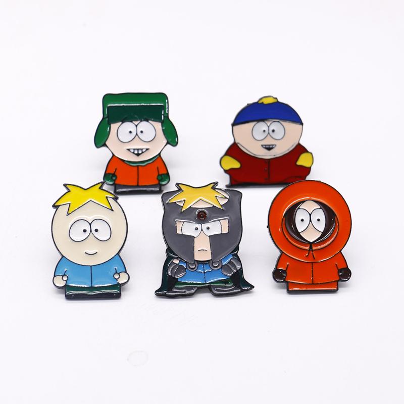 

Pins, Brooches Cartoon South Park Brooch Metal Enamel Badge Pin Backpack Hat Lapel Men Women Fashion Jewelry Gifts