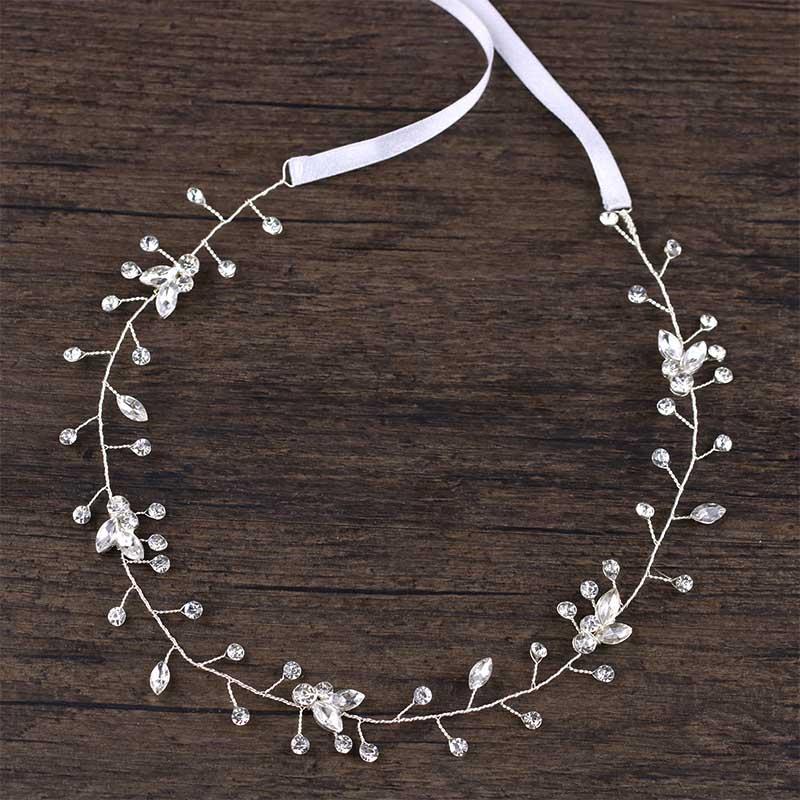 

Hair Clips & Barrettes Fashion Women Pearls Wedding Vine Crystal Bridal Accessories Ladies Diamante Headbands Jewelry LB BN, Golden;silver