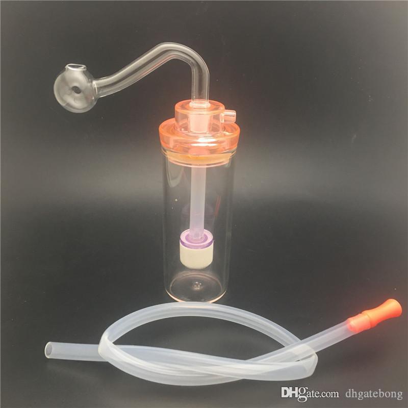 

New 4.5 Inch Glass Oil Burner Bong Water Pipes with 10mm Oil Burner Thick Pyrex Glass Bottler Water Bong with Mute Percolator Dab Rigs Bong