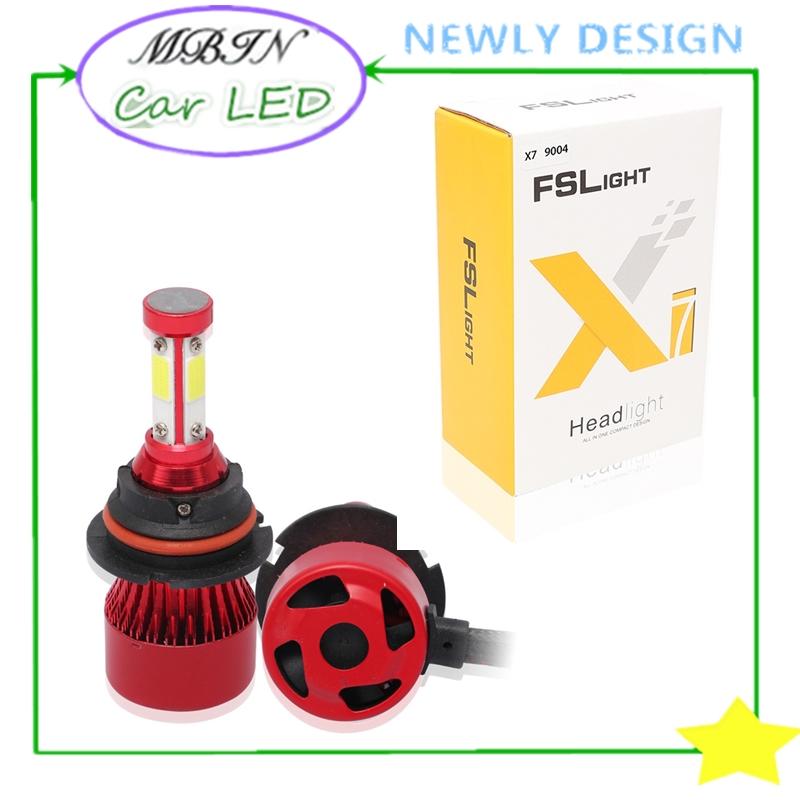 

Car Headlights 4 COB Hi/lo Beam 9004 9007 LED 6000K 12000LM 72W Styling Headlight Kit Driving Lamp MBIN M4 Front Lighting HID Replacement