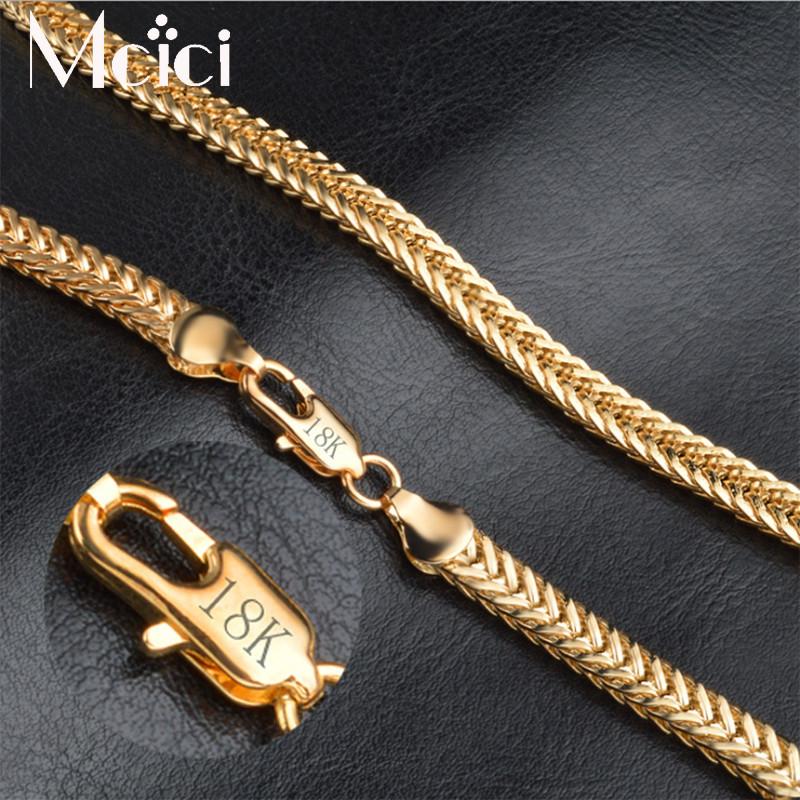 

Chokers 6mm 20inch Geometric Necklace Long Chain For Men Women Vintage Gold Color Copper Thick Chains Necklaces Accessorie Gift 2021, Golden;silver