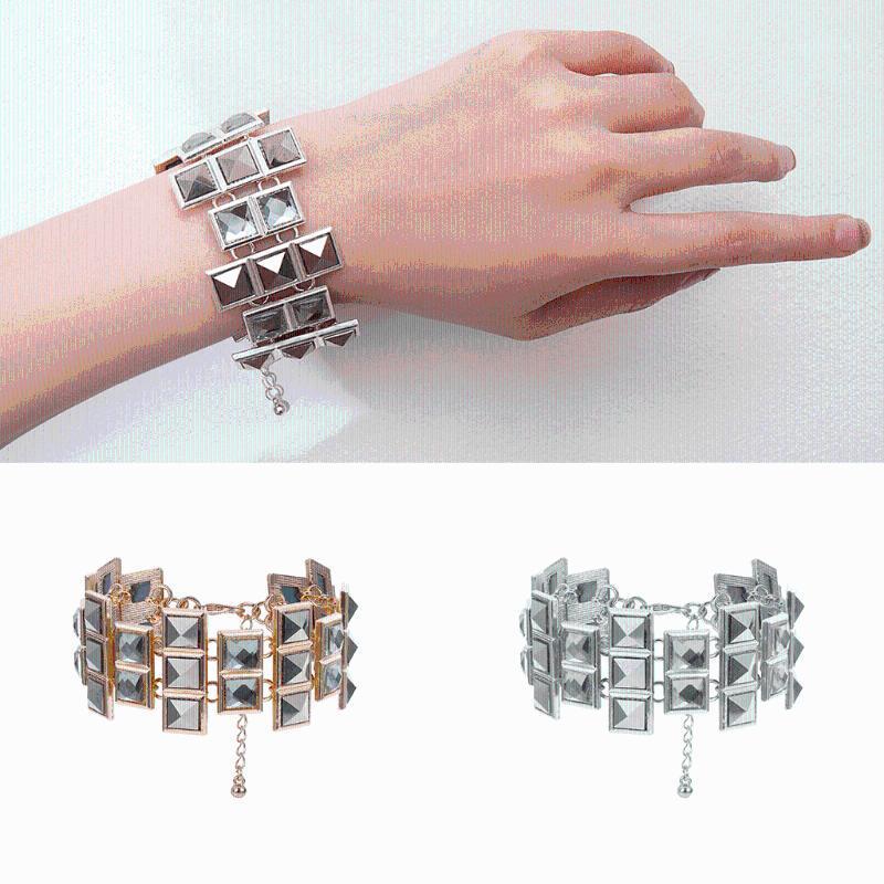 

Simple And Wild Glass Irregular Square Bracelet Jewelry Charm Women Bangles Bangle