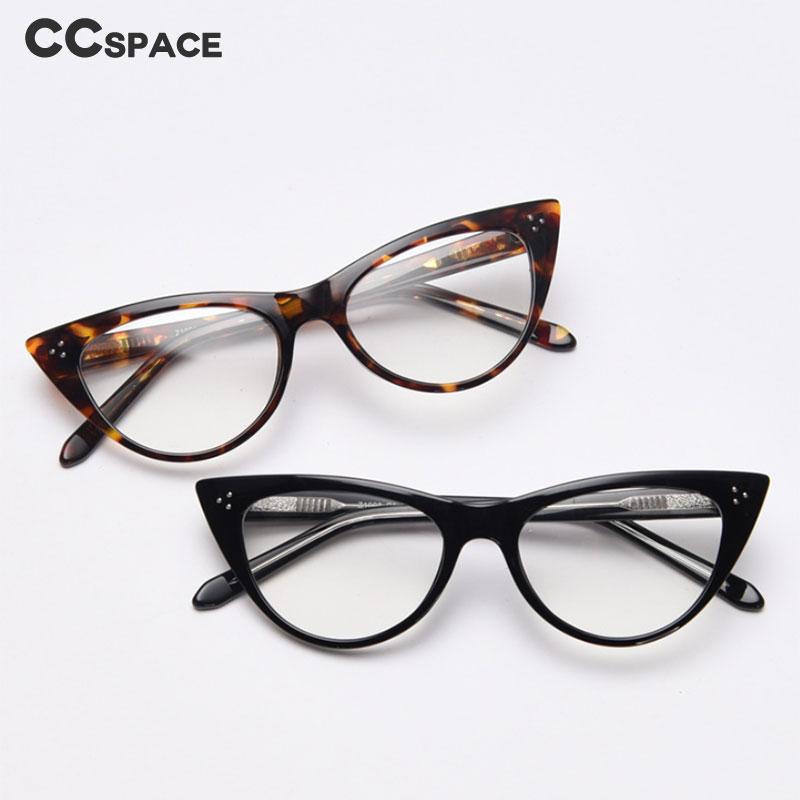 

Sunglasses 49868 Tr90 Plastic Titanium Cat Eye Glasses Frame Anti-Blue Light Optical Fashion Computer For Men Women, White;black