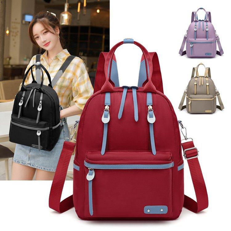 

Backpack Style 2021 Trendy Oxford Cloth Waterproof Fashion Large Capacity College Student Travel Anti Theft Women, Black