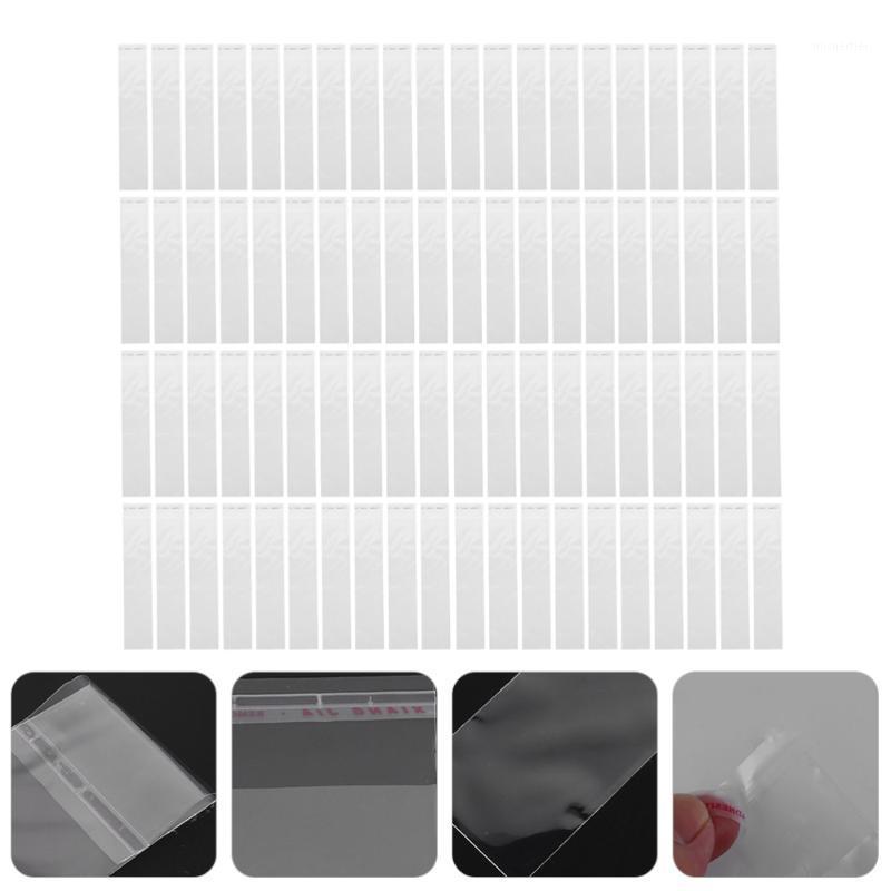 

Gift Wrap 400pcs Clear Long Self-Adhesive Bags Packaging For Cookies Candies