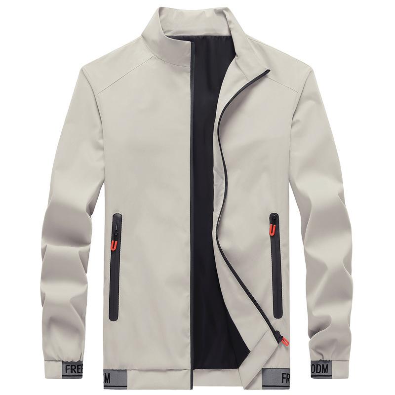 

Men's Jackets Men Casual Jacket Fashion Zipper Slim Fit Coats Male Trend Man Brand Stand Collar Jakets Autumn Spring Overcoat M-4XL, Black;brown