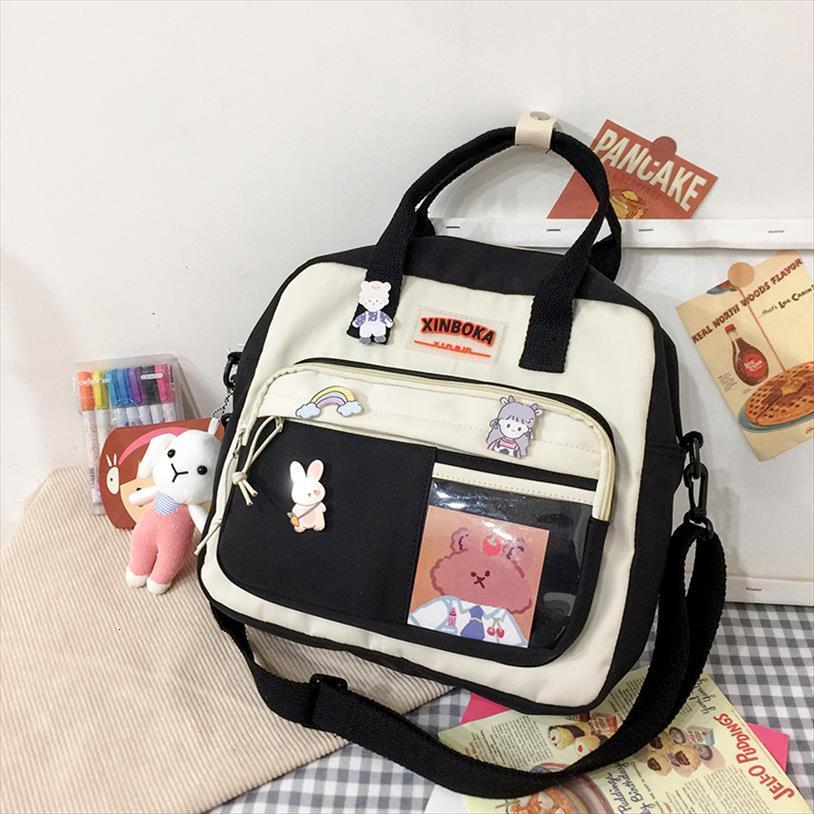 

nylon waterproof small backpacks women cute cartoon school bags for teenage girls travel students bookbags female