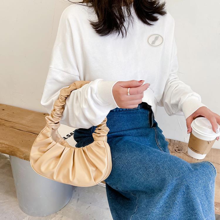 

Totes Casual Canvas Women Shoulder Bags Large Capacity Folds Ladies Handbags Solid Color Hobos Crossbody For Female Travel Bag, Beige