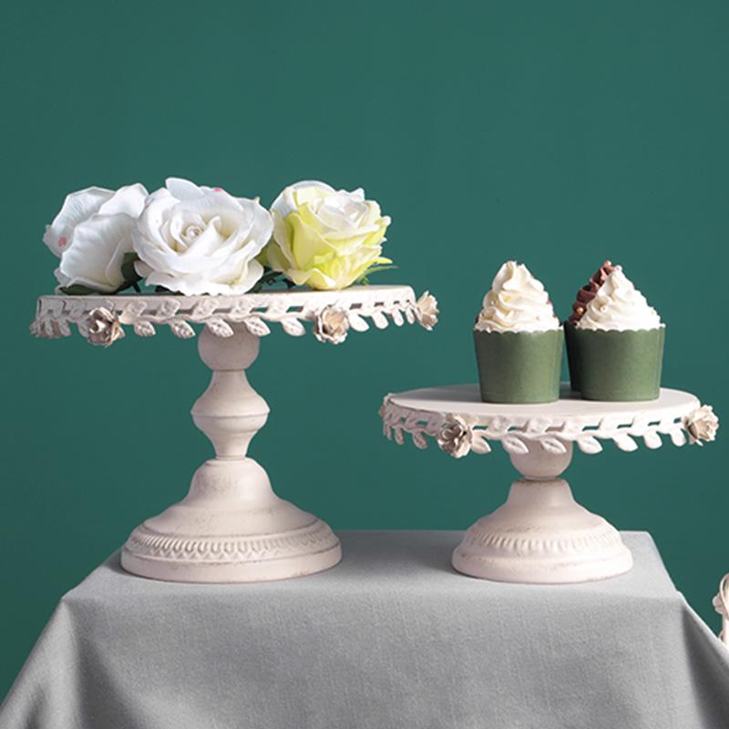 

Other Bakeware Old Vintage Ivory White Dessert Table Decoration Birthday Wedding Cake Tray Wooden