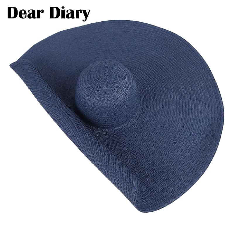 

Wide Brim Hats Trendying Oversized Sun Designer Wear Fashion Large Hat Beach Anti-UV Protection Cap Summer Caps, Blue;gray