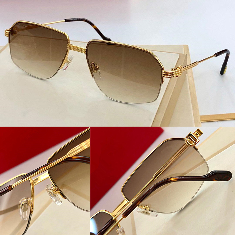 

Sunglasses For Men and Women Summer style Anti-Ultraviolet Retro 0285OA Plate Metal Half Frame fashion Eyeglasses Random Box