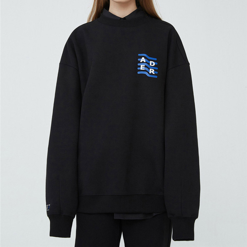 

2020FW 5th Anniversary Adererror Sweatshirts Crewneck Dyeing Bread Fout Trui Clothing Men, Black
