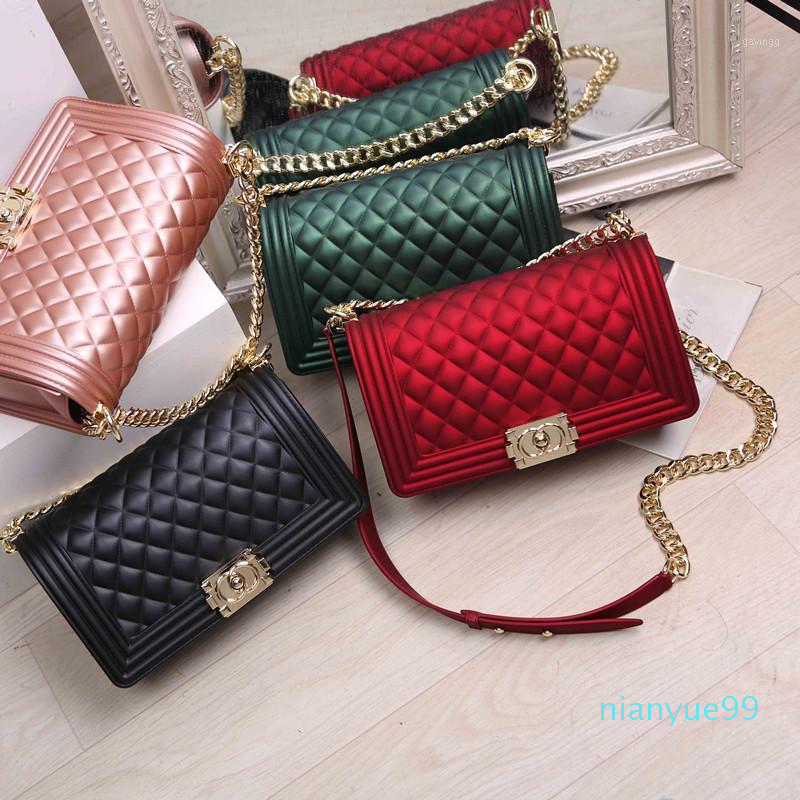 

ruimo bolsa Frosted single shoulder bag rucksack knapsack satin bag Reticule chain Mini women's1, Red color