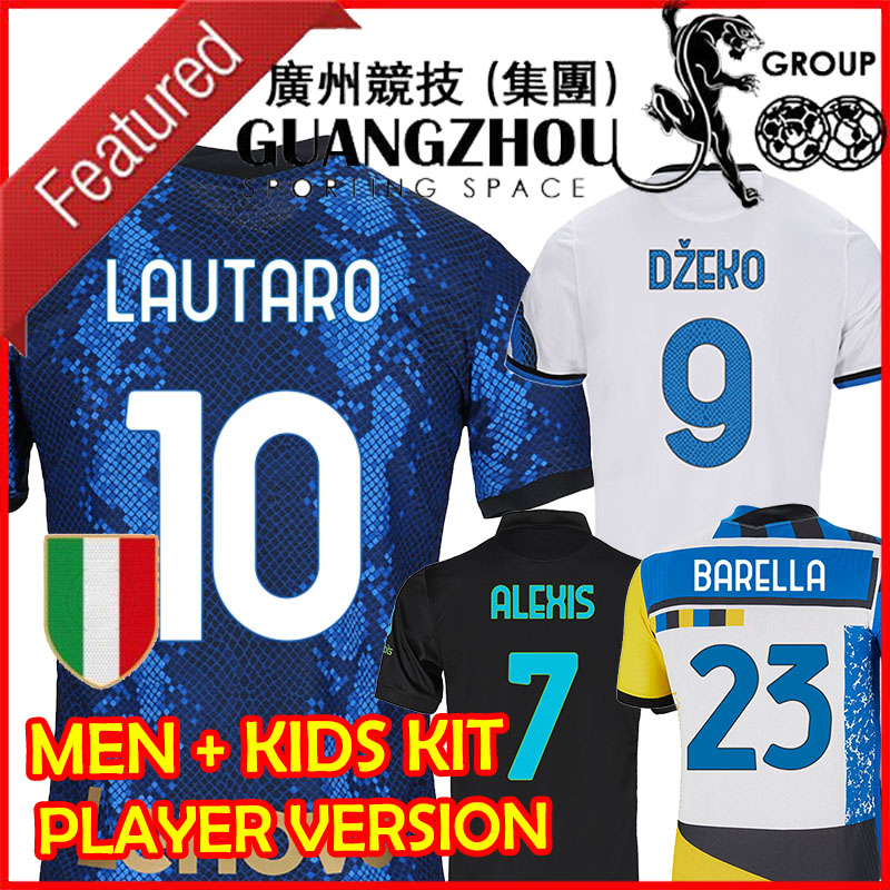 

2021 2022 EDIN DZEKO LAUTARO MARTINEZ ALEXIS INTER SANCHEZ Soccer Jersey Football Shirts Player Version BARELLA MIlAN ERIKSEN CORREA Kids Kit Home Away Third Fourth, Kids away