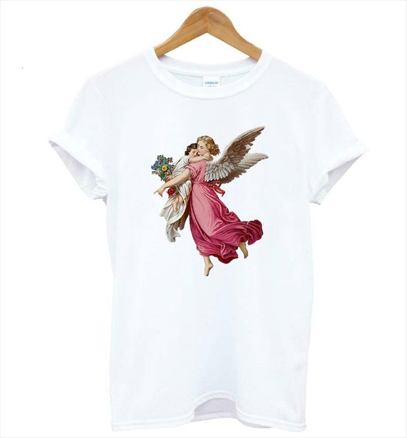 

mom kids angel vintage and mens women print cotton casual funny lady yong tee drop ship s 543, White;black