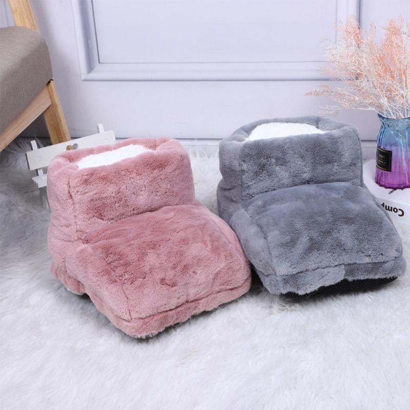 

Carpets USB Electric Heated Foot Shoes Winter Warmer Feet Boots Cover Heating Slippers Heater For Home Travel Office 5V, Grey