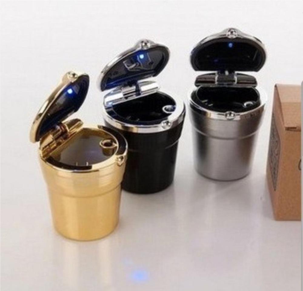 

Ashtrays General Use Led Light Square Metal Car Ashtray 855Y0 Iabfi