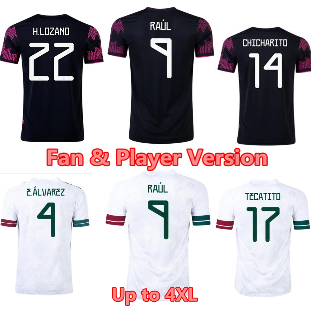 

Mexico Soccer Jersey LOZANO RUAL JIMENEZ CHICHARAITO 2021 Home Fan Player version TECATITO football shirts men + kids kit uniforms, Home player version