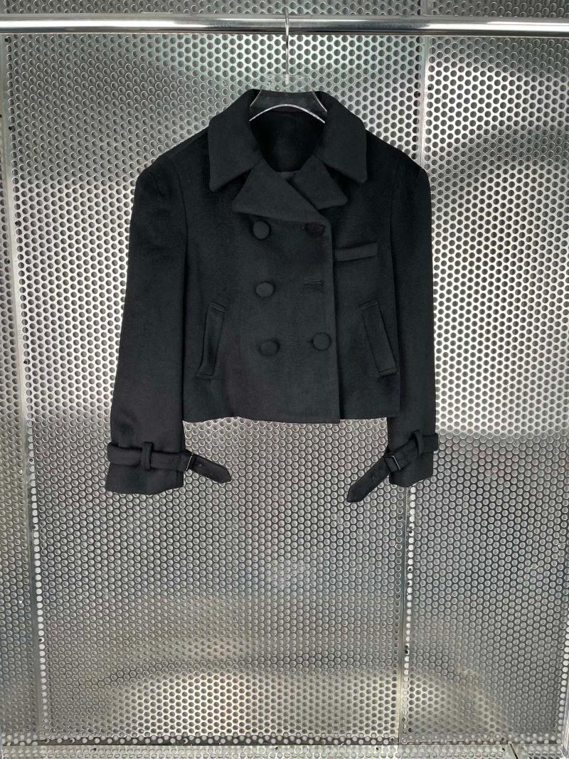 

Women's Jackets 2021 Winter Double-breasted Cloth Coat 1206, Black;brown