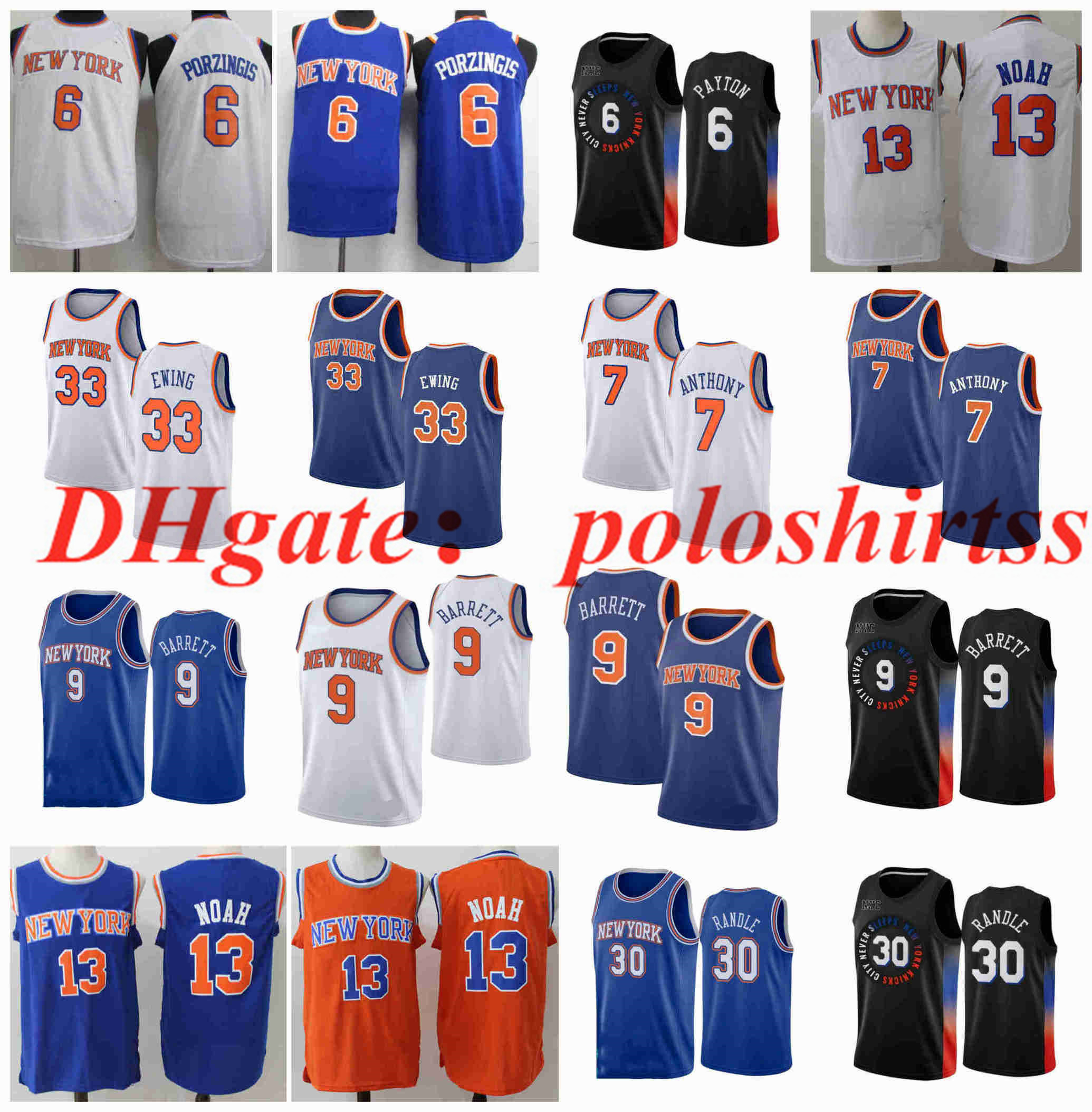 

Stitched Big Yards S-6XL Julius 30 Randle Basketball Jerseys Black White Noah 6 Payton Smith 33 Ewing RJ 9 Barrett Jersey NCAA Mens Edition City, As photo