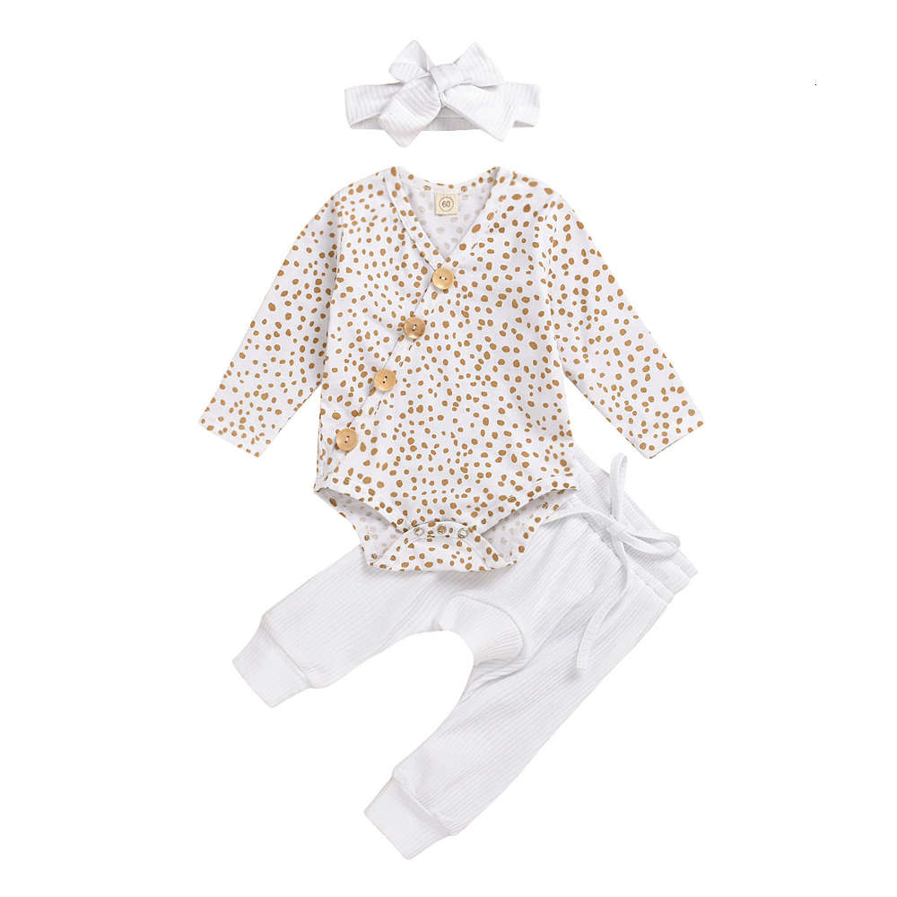 

Boys and girls suits Spring and autumn infant toddler set long sleeve cotton pit strip three piece, White