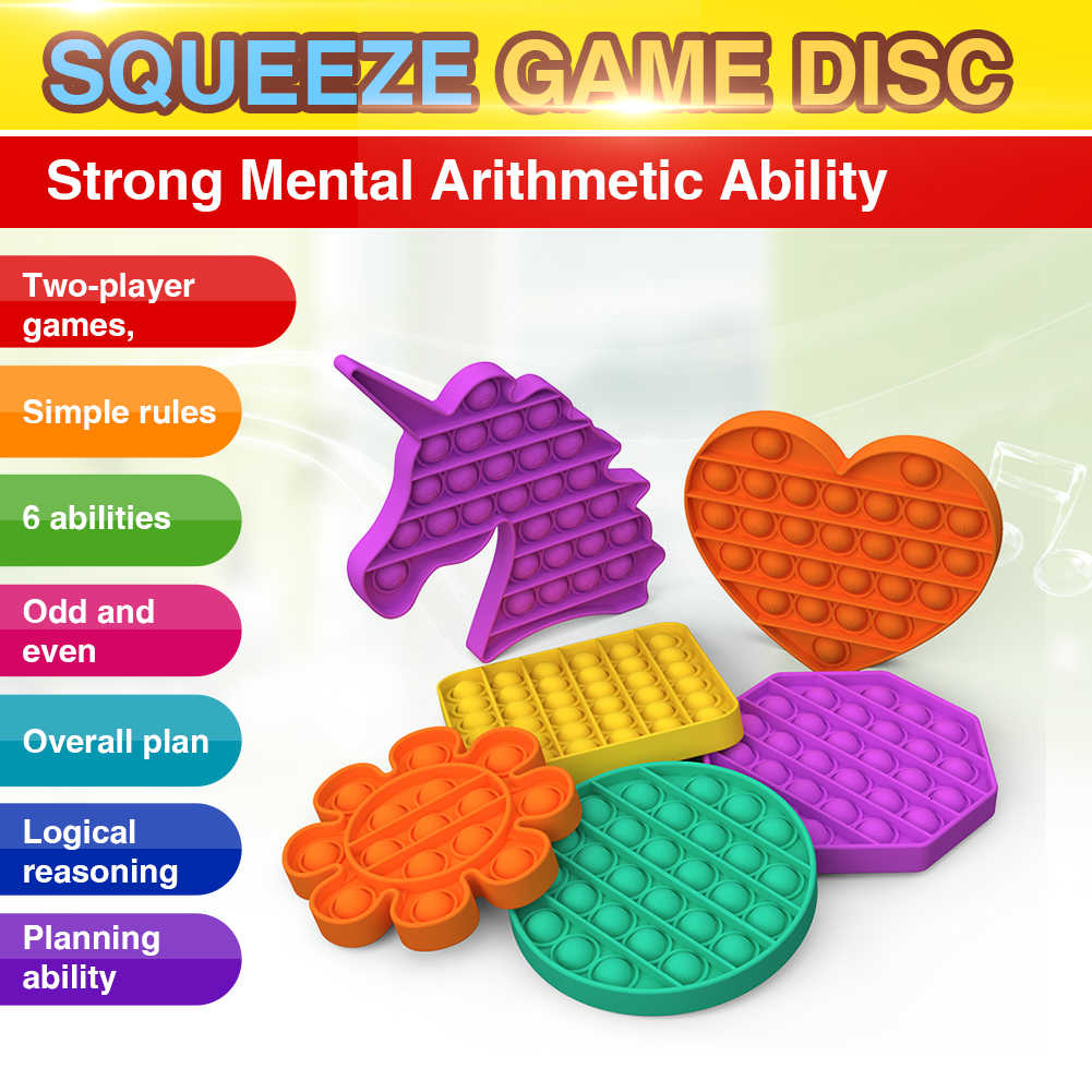 

Us Stock Fidget Toy Pop It Decompression Sensory Push Autism Anxiety Stress Reliever for Students Office Workers Fy4381