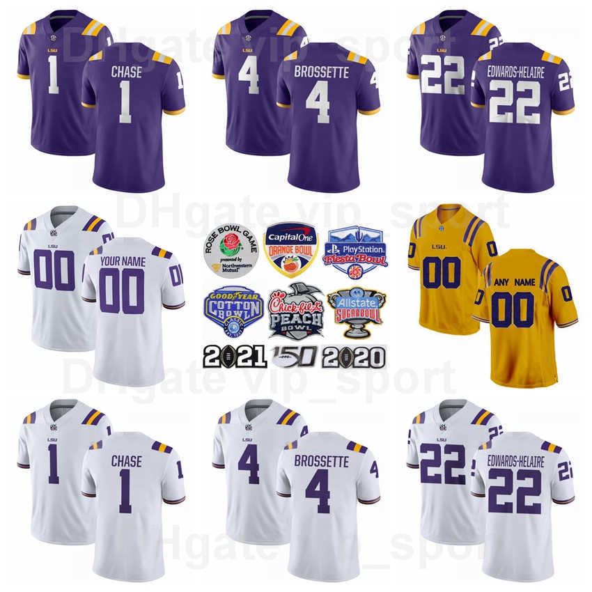 

NCAA LSU Tigers College Football 33 Jamal Adams Jersey Men 40 Devin White 16 Danny Etling 1 JaMarr Chase 6 Jacob Phillips 4 Nick Brossette University Purple Yellow