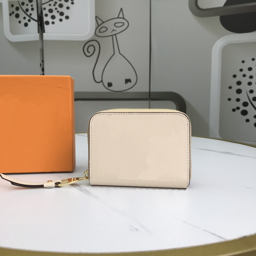 

Women Fashion Empreinte Leather Short Zippy Wallets Available in 3 Colors Pink Blue Vanilla Yellow By The Pool Ladies Holders PurseCome With Gift Box, Embossing 2