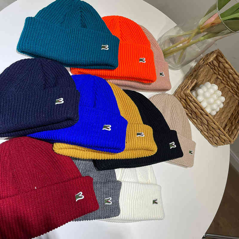 

Men Fashion Designers Beanie Hat Beanies Classic Caps Hats Mens Winter Warm Cap Women Crocodile Embroidery Autumn Casquette Yosisso, Blue;gray