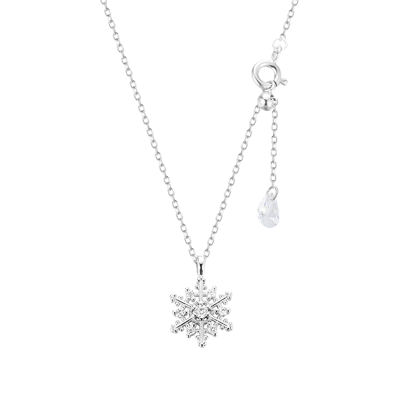 Star studded Anklet girl Snowflakes necklace female niche collarbone chain design feeling delicate contracted temperament-image-708903170