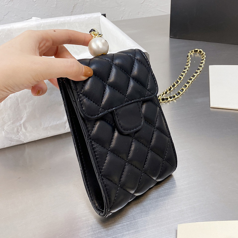 

Classic Fashion Flap Mini Mobile Phone Bags Crossbody Matelasse Chain Quilted Diamond Lattice Clutch Purse Coin Outdoor Sacoche Gold Hardwar