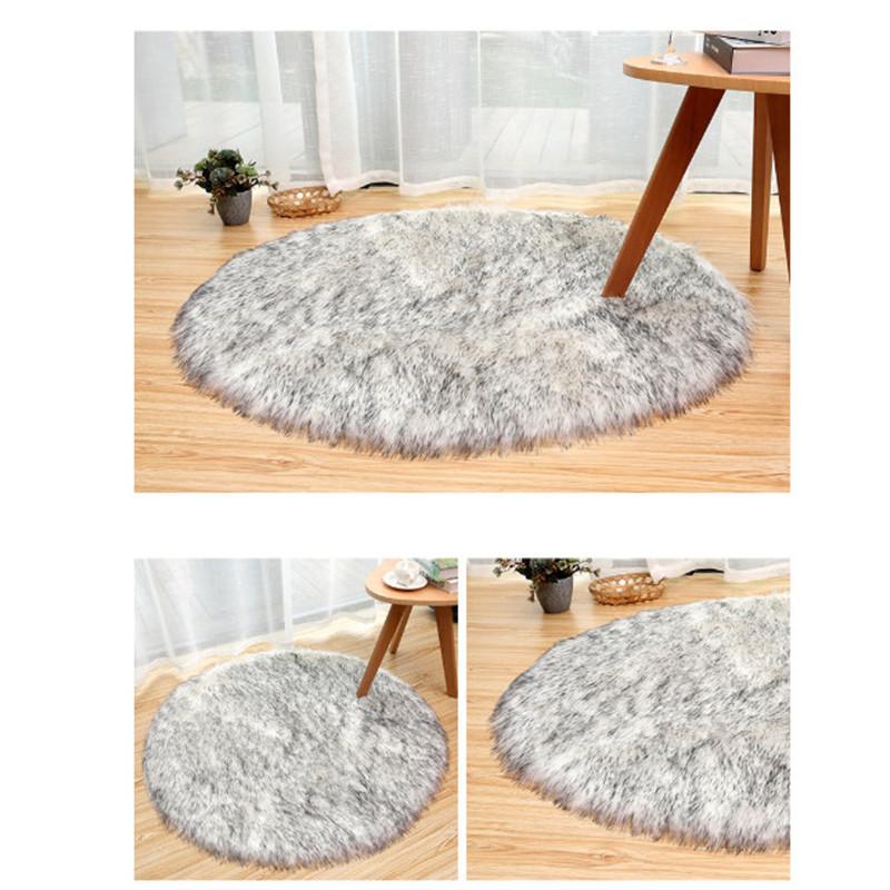 

Carpets Soft Artificial Sheepskin Rug Chair Cover Modern Style Wool Warm Hairy Carpet Seat Pad Home Decoration Fur Fluffy, Pink