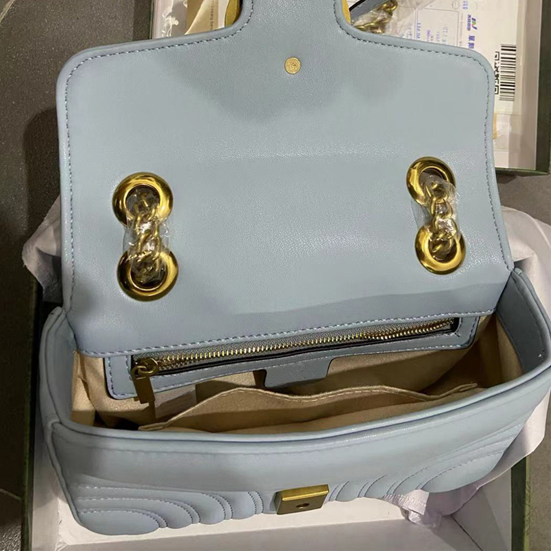 

Sheepskin Leather Totes Bags Handbag Purse Chian Strap Women Shoulder Bag Wallet Serial Number Date Code BOX, Receipt
