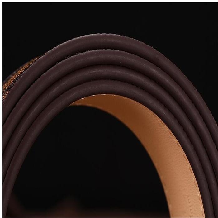 

Trendy fashion men belts European and American luxury design smooth buckle multicolor youth version retro belt high quality free gift box, Black;brown